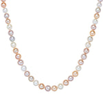 Kette Sterling Silber Süßwasser-Zuchtperle multicolor