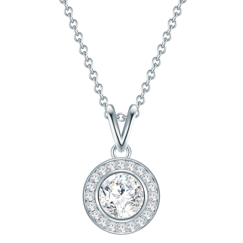 Kette mit Anhänger Sterling Silber Zirkonia weiß