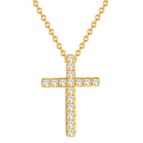 Kette mit Anhänger Sterling Silber gelbgold Zirkonia weiß