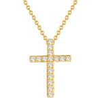 Kette mit Anhänger Sterling Silber gelbgold Zirkonia weiß