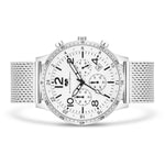 Herren Chronograph silber Edelstahl silber