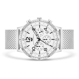 Herren Chronograph silber Edelstahl silber