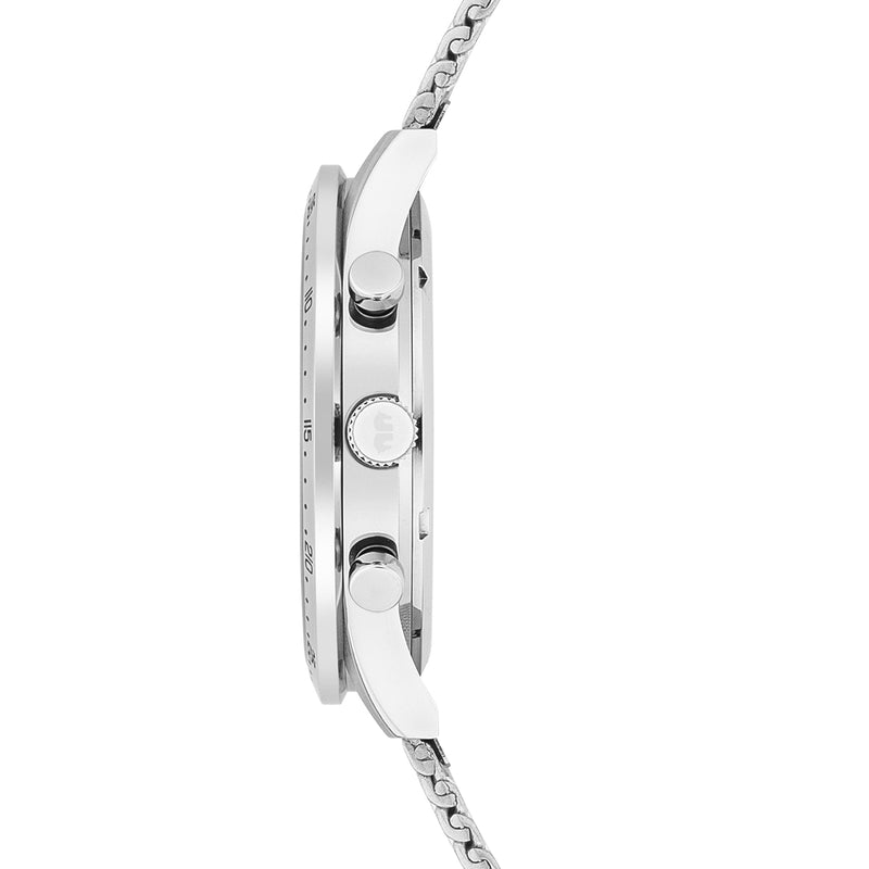 Herren Chronograph silber Edelstahl silber