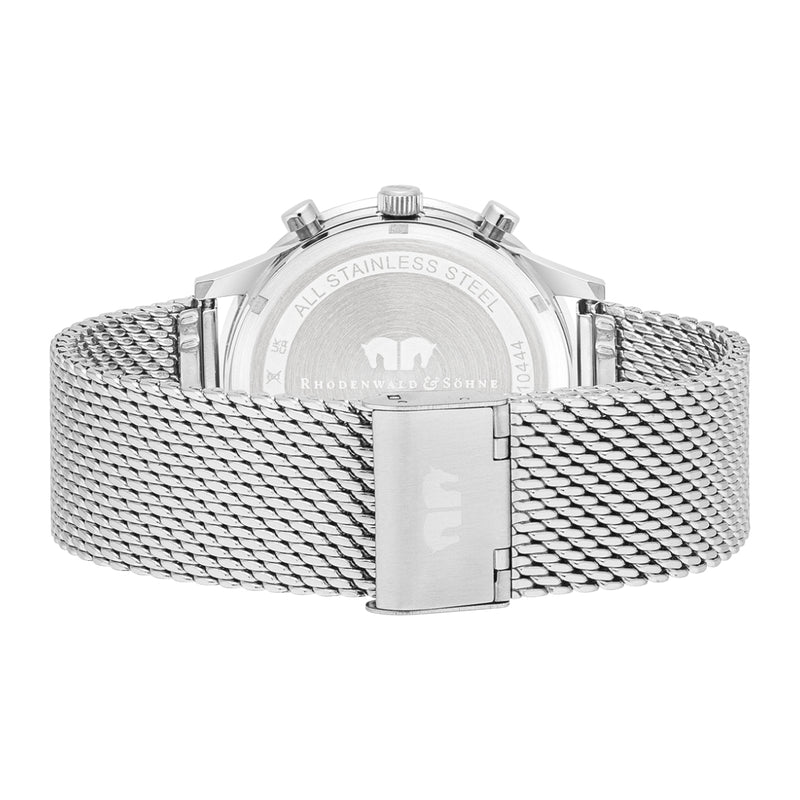 Herren Chronograph silber Edelstahl silber