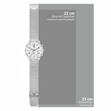 Herren Chronograph silber Edelstahl silber