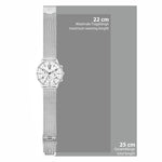 Herren Chronograph silber Edelstahl silber