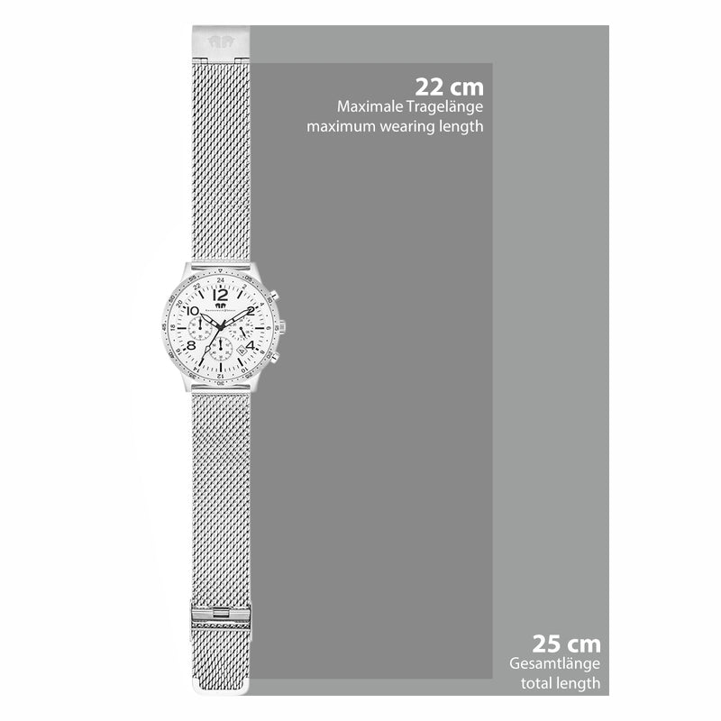 Herren Chronograph silber Edelstahl silber