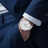 Herren Chronograph silber Edelstahl silber