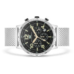Herren Chronograph silber Edelstahl silber
