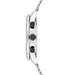 Herren Chronograph silber Edelstahl silber