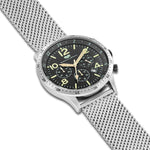 Herren Chronograph silber Edelstahl silber