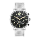 Herren Chronograph silber Edelstahl silber