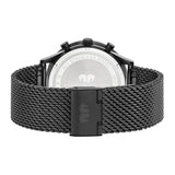 Herren Chronograph schwarz Edelstahl schwarz