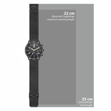 Herren Chronograph schwarz Edelstahl schwarz