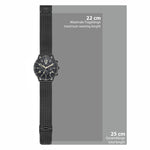Herren Chronograph schwarz Edelstahl schwarz