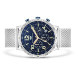 Herren Chronograph silber Edelstahl silber