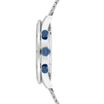 Herren Chronograph silber Edelstahl silber