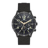 Herren Chronograph schwarz Nylon schwarz