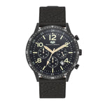 Herren Chronograph schwarz Nylon schwarz