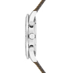 Herren Chronograph silber Nylon grün