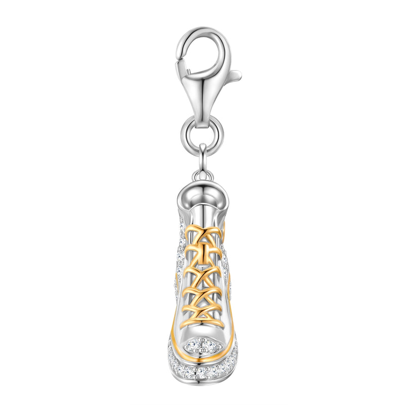 Charm Sterling Silber bicolor Zirkonia weiß
