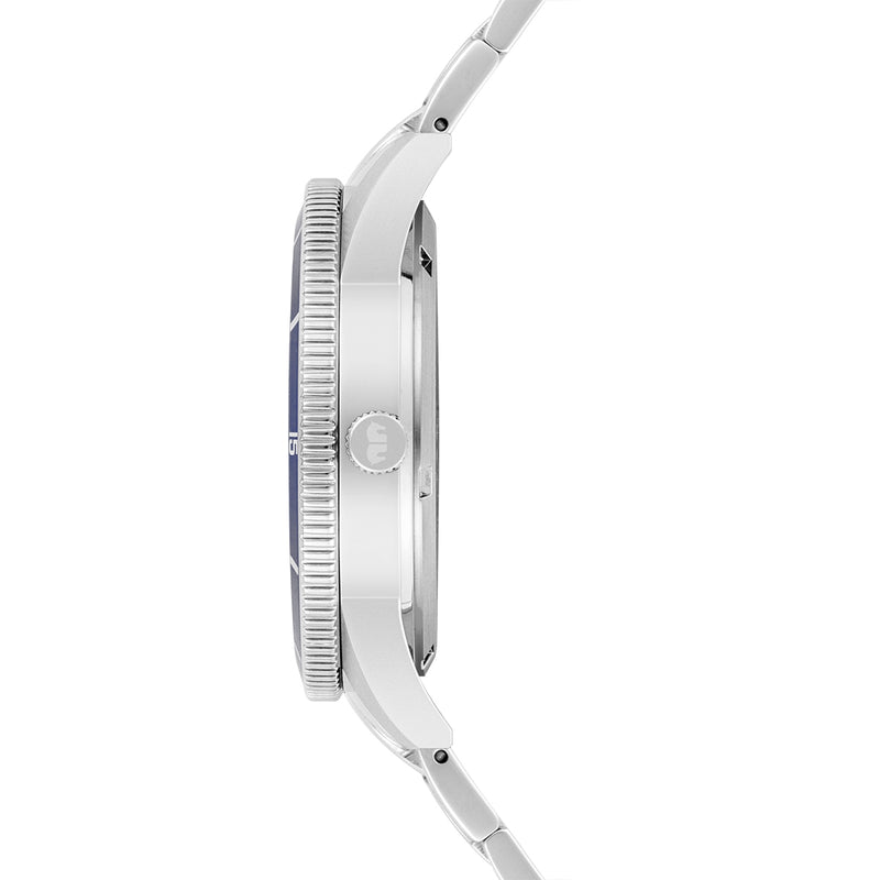 Herren Quarzuhr silber Edelstahl silber