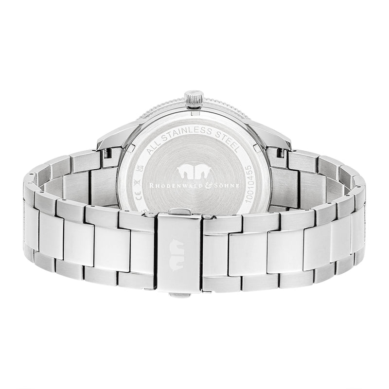 Herren Quarzuhr silber Edelstahl silber
