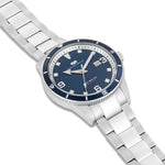 Herren Quarzuhr silber Edelstahl silber