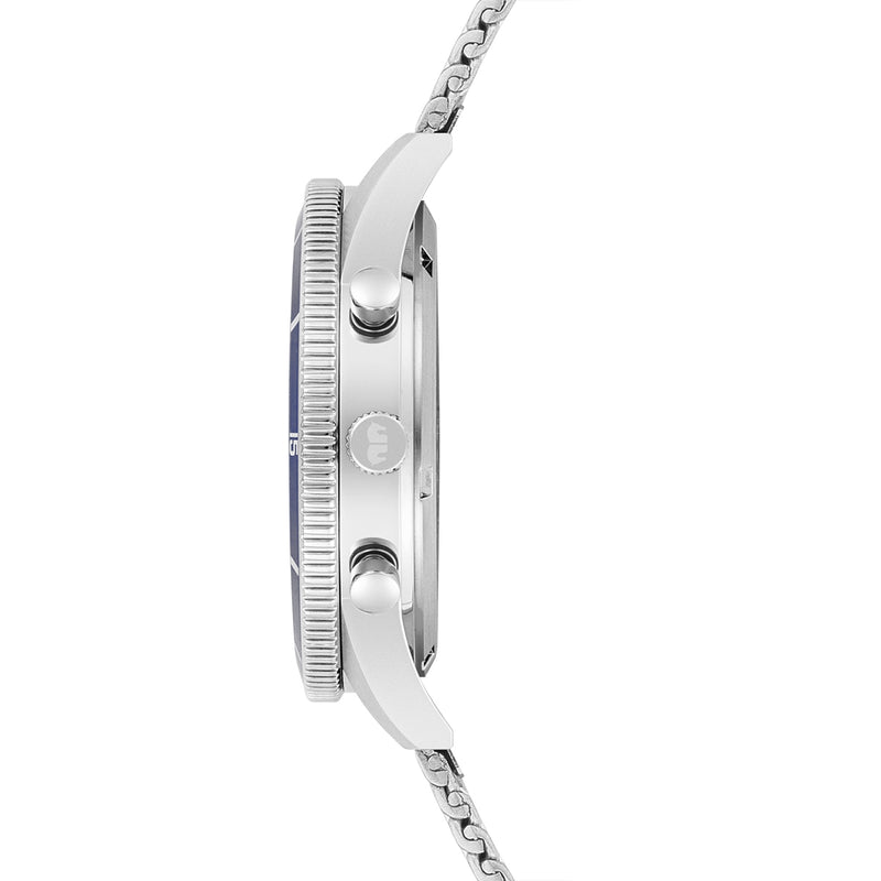 Herren Chronograph silber Edelstahl silber