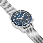 Herren Chronograph silber Edelstahl silber
