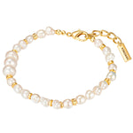 Armband gelbgold Süßwasser-Zuchtperle weiß
