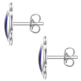 Ohrstecker Sterling Silber Emaille blau