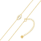 Kette mit Anhänger Sterling Silber gelbgold Zirkonia weiß