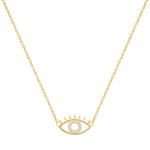 Kette mit Anhänger Sterling Silber geblgold Zirkonia weiß
