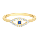 Ring Sterling Silber gelbgold Zirkonia weiß blau