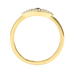 Ring Sterling Silber gelbgold Zirkonia weiß blau