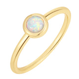 Ring Sterling Silber gelbgold Opal (synth.)