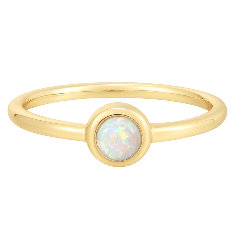 Ring Sterling Silber gelbgold Opal (synth.)