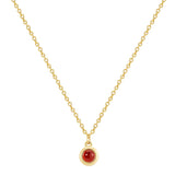 Kette mit Anhänger Sterling Silber gelbgold Granat