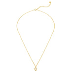 Kette mit Anhänger Sterling Silber gelbgold Mondstein (synth.)