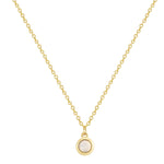Kette mit Anhänger Sterling Silber gelbgold Mondstein (synth.)