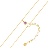 Kette mit Anhänger Sterling Silber gelbgold Amethyst