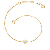 Armband Sterling Silber gelbgold Opal (synth.)