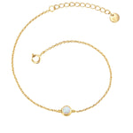 Armband Sterling Silber gelbgold Opal (synth.)