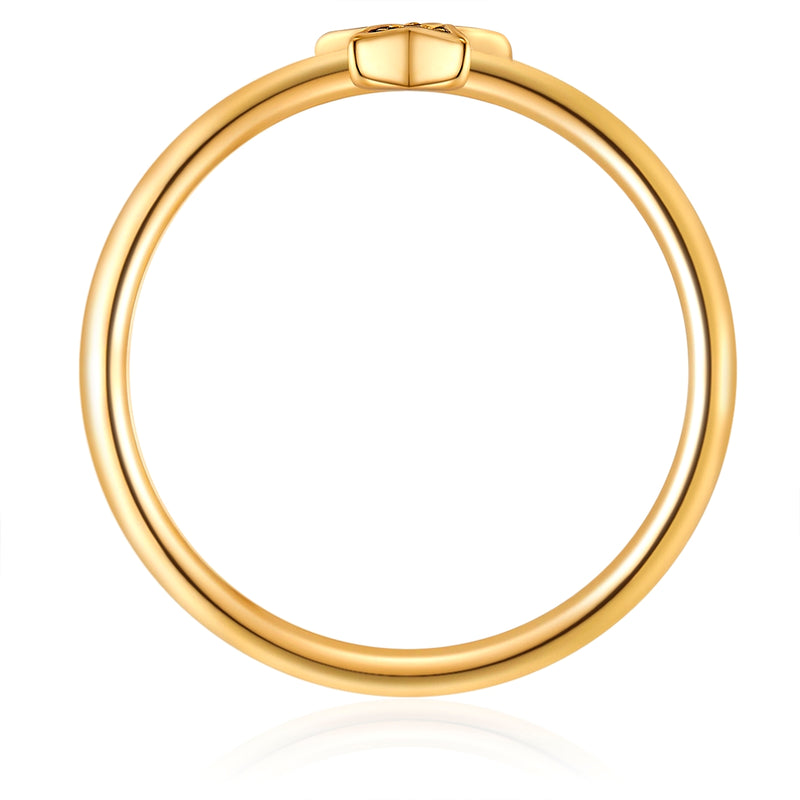 Ring Sterling Silber gelbgold Zirkonia lila