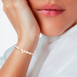 Armband Sterling Silber gelbgold Süßwasser-Zuchtperle weiß
