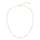 Kette Sterling Silber gelbgold Süßwasser-Zuchtperle grau