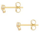 Ohrstecker Sterling Silber gelbgold Zirkonia weiß
