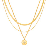 Kette mit Anhänger Edelstahl gelbgold