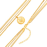 Kette mit Anhänger Edelstahl gelbgold